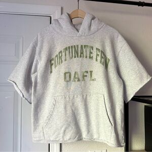 MADE heather grey athletic sports raw boxy oversized short sleeve pullover